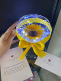 Girasol en pecera - Florería Violeta
