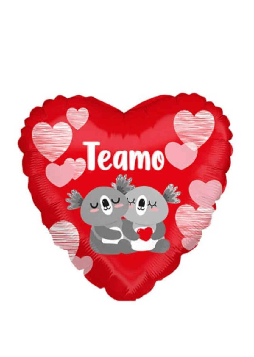Globo Mylar 18" Cuadrado "Te Amo" Corazones