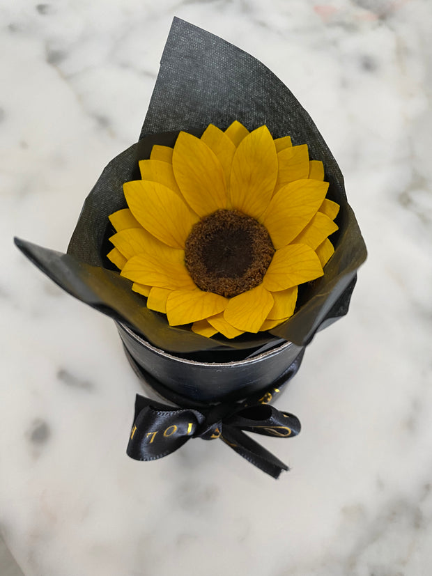 Girasol eterno Baby Box - Florería Violeta
