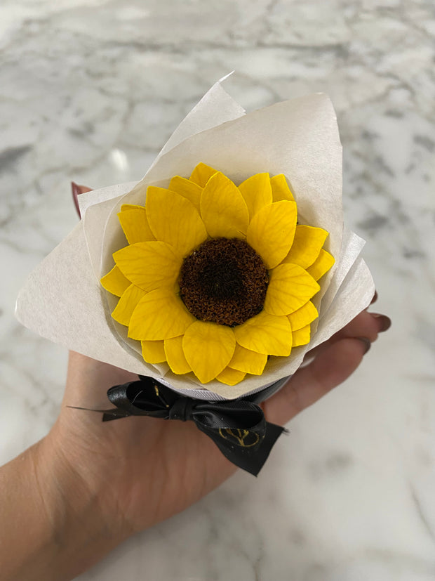 Girasol eterno Baby Box - Florería Violeta