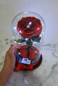 Rosón en cúpula Luxury - Florería Violeta